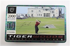 2000 Tiger Woods Nike Commemorative Open Champion Dozen Ball Tin Box Set