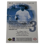 Tiger Woods Signed 2002 UD 'Course of a Champion' CC-3 Golf Card JSA ALOA