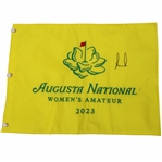 Annika Sorenstam Signed 2023 Augusta National Women's Amateur Embroidered Flag JSA ALOA