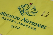 Annika Sorenstam Signed 2023 Augusta National Women's Amateur Embroidered Flag JSA ALOA
