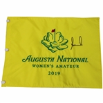 Annika Sorenstam Signed 2019 Augusta National Women's Amateur Embroidered Flag JSA ALOA