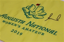 Annika Sorenstam Signed 2019 Augusta National Women's Amateur Embroidered Flag JSA ALOA