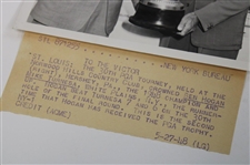 Ben Hogan Signed B & W Photo Receiving The Pga Trophy Norwood Hills 1948 JSA ALOA