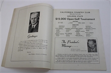 1946 Golden State Open Program With Pairing Sheet - Ben Hogan Win