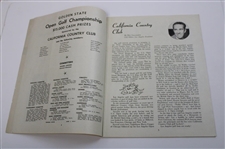 1946 Golden State Open Program With Pairing Sheet - Ben Hogan Win