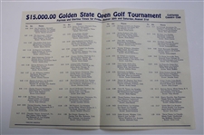 1946 Golden State Open Program With Pairing Sheet - Ben Hogan Win