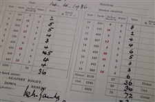 1936 Scorecard From Bobby Locke's Scrapbook