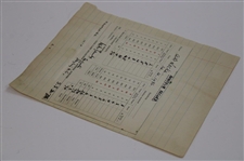1936 Scorecard From Bobby Locke's Scrapbook