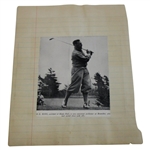 1936 Scorecard From Bobby Locke's Scrapbook