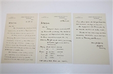 1926 Handwritten Letter To Henry Cotton Dated 1926 Offering Him His First Job - Three Pages
