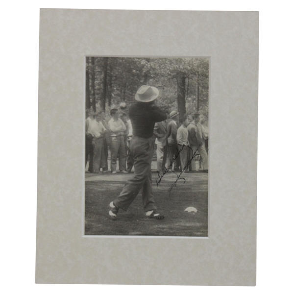 Sam Snead Signed Matted Black And White Photo JSA ALOA