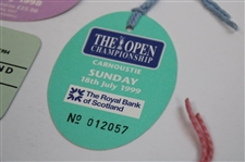 1984, 1991, 1992, 1997-2000 (7) Open Championship Badges - Woods Win