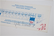 1st and 4th Round Scorecards From 1993 Western Amateur From Winner Justin Leonard
