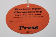 1927 Western Open Championship At Olympia Fields Press Badge - Hagen Win