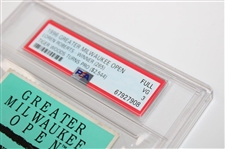 Tiger Woods' Pro Debut 1996 GMO Corporate Full 'Thurs' Ticket #30053 - PSA VG 3