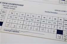 Stewart, Duval, Janzen & Three Others Signed 1998 The Tour Championship Used Scorecards