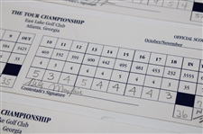 Stewart, Duval, Janzen & Three Others Signed 1998 The Tour Championship Used Scorecards
