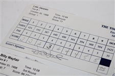 Stewart, Duval, Janzen & Three Others Signed 1998 The Tour Championship Used Scorecards