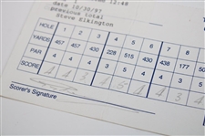 Sutton, Price, Norman & Three Others Signed 1997/1998 The Tour Championship Used Scorecards