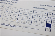 Sutton, Price, Norman & Three Others Signed 1997/1998 The Tour Championship Used Scorecards