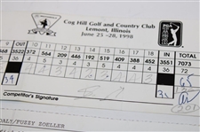 Stewart, Daly, Singh & Three Others Signed 1998 Western/Vancouver/Shark Used Scorecards