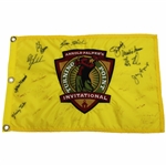 Palmer, Mickelson & Others Signed Arnold Palmer's Turning Point Inv. Embroidered Flag JSA ALOA