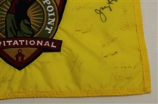 Palmer, Mickelson & Others Signed Arnold Palmer's Turning Point Inv. Embroidered Flag JSA ALOA