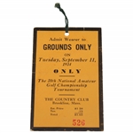 1934 US Amateur Championship at Brookline The Country Club Ticket #526
