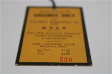 1934 US Amateur Championship at Brookline 'The Country Club' Ticket #526