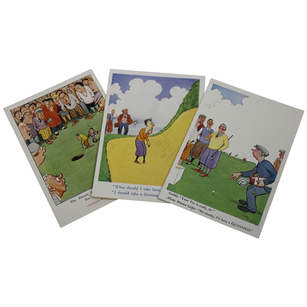 Group of Three (3) Guinness Beer Advertising Postcards