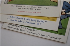 Group of Three (3) Guinness Beer Advertising Postcards
