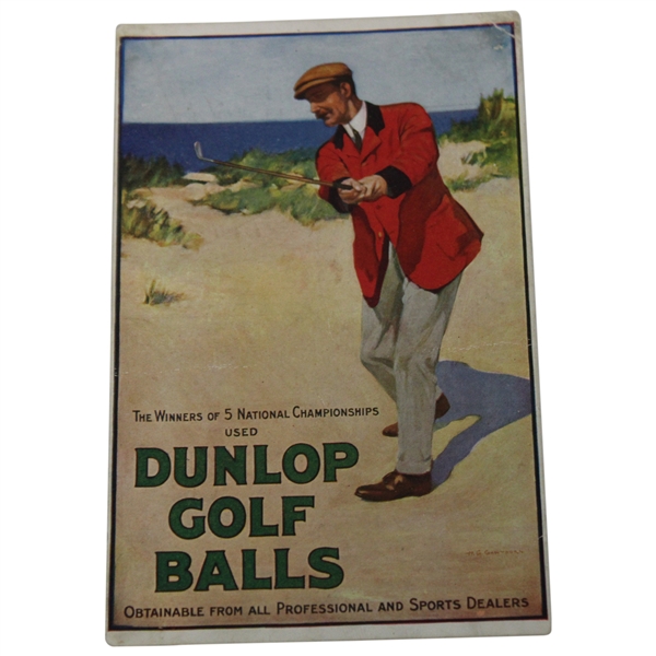 Original Dunlop Golf Balls Advertising Postcard