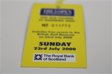 2000 Open Championship At St. Andrews Sunday Ticket - Tiger Slam