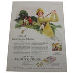 Bromo Quinine Tablets Vintage Golf Theme Ad