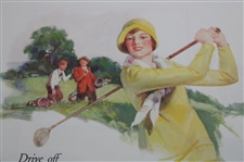 Bromo Quinine Tablets Vintage Golf Theme Ad