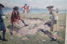 The First International Foursome' Played on Leith Links 1682 Framed Print By Allen Stewart