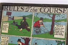 'Rules of Golf' Vintage Print - Framed