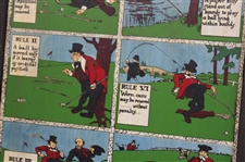 'Rules of Golf' Vintage Print - Framed