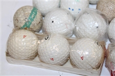 Assorted Vintage Golf Balls Inc. Wilson Julius Boros Signature Sleeve, Daystrom Sleeve & More