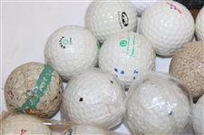 Assorted Vintage Golf Balls Inc. Wilson Julius Boros Signature Sleeve, Daystrom Sleeve & More