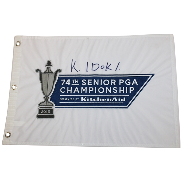 Kohki Idoki Signed 2013 Senior PGA Championship Embroidered Flag JSA ALOA
