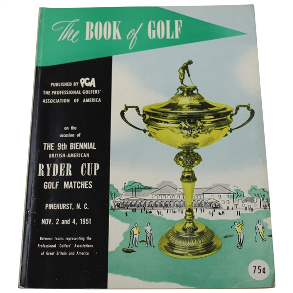 1951 Ryder Cup Matches at Pinehurst Official Program