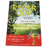 1961 Ryder Cup at Royal Lytham & St Annes Official Program