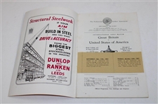 1961 Ryder Cup at Royal Lytham & St Annes Official Program