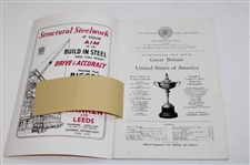 1961 Ryder Cup at Royal Lytham & St Annes Official Program