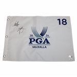 Xander Schauffele & Morikawa Signed 2024 PGA at Valhalla Embroidered Flag JSA #AT62306