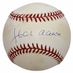 Hank Aaron Signed Rawlings Official National League Baseball JSA ALOA