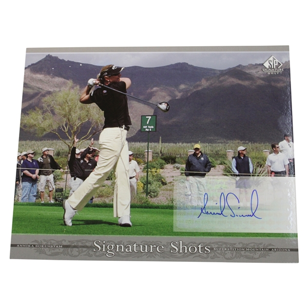 Annika Sorenstam Signed 2005 Signature Shots Upper Deck Photo With Certificate of Authenticity 