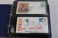 108 Signed First Day Of Issues w/Binder