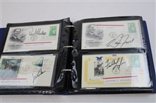108 Signed First Day Of Issues w/Binder